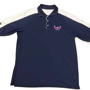 Antigua Washington capitals NHL size large navy blue polo / golf polo